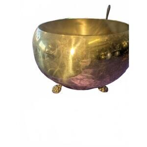 Vintage Brass Footed Bowl with Claw Feet